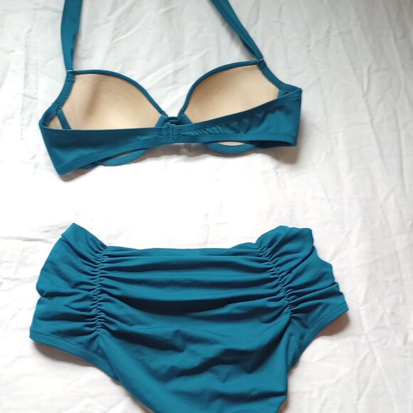 J. Crew XXS Teal Bikini set - Picture 6 of 7